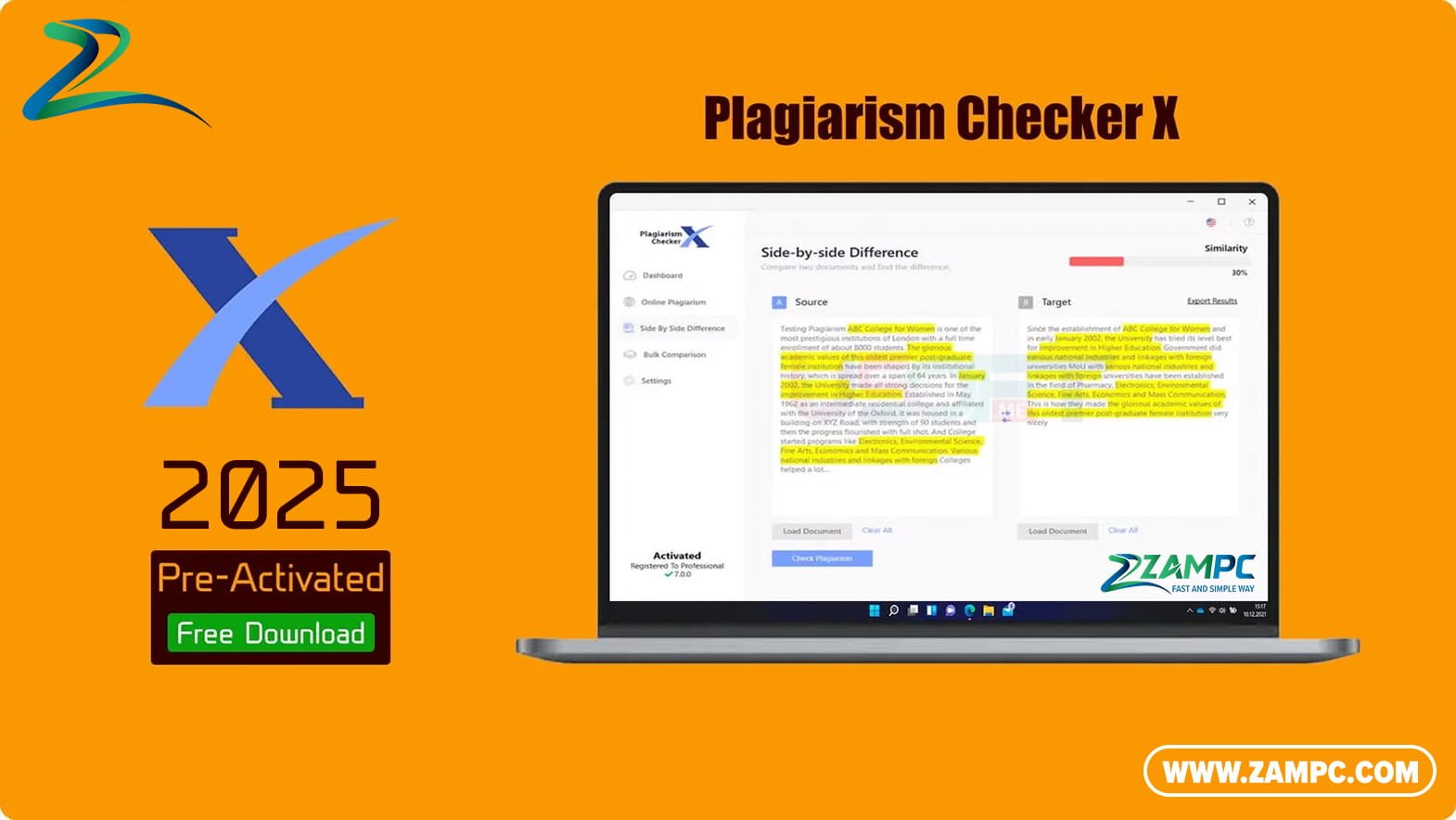 Plagiarism Checker ZamPC