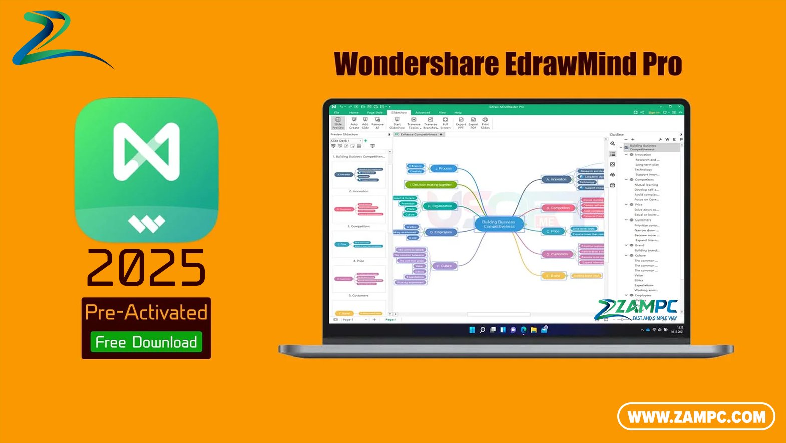 Wondershare EdrawMind Pro ZamPC