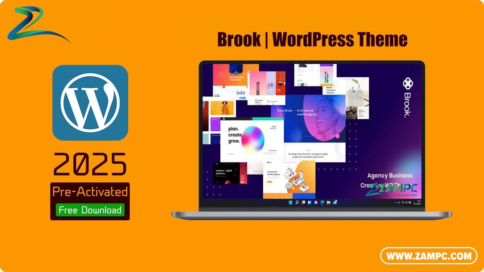 Brook WordPress Theme ZamPC