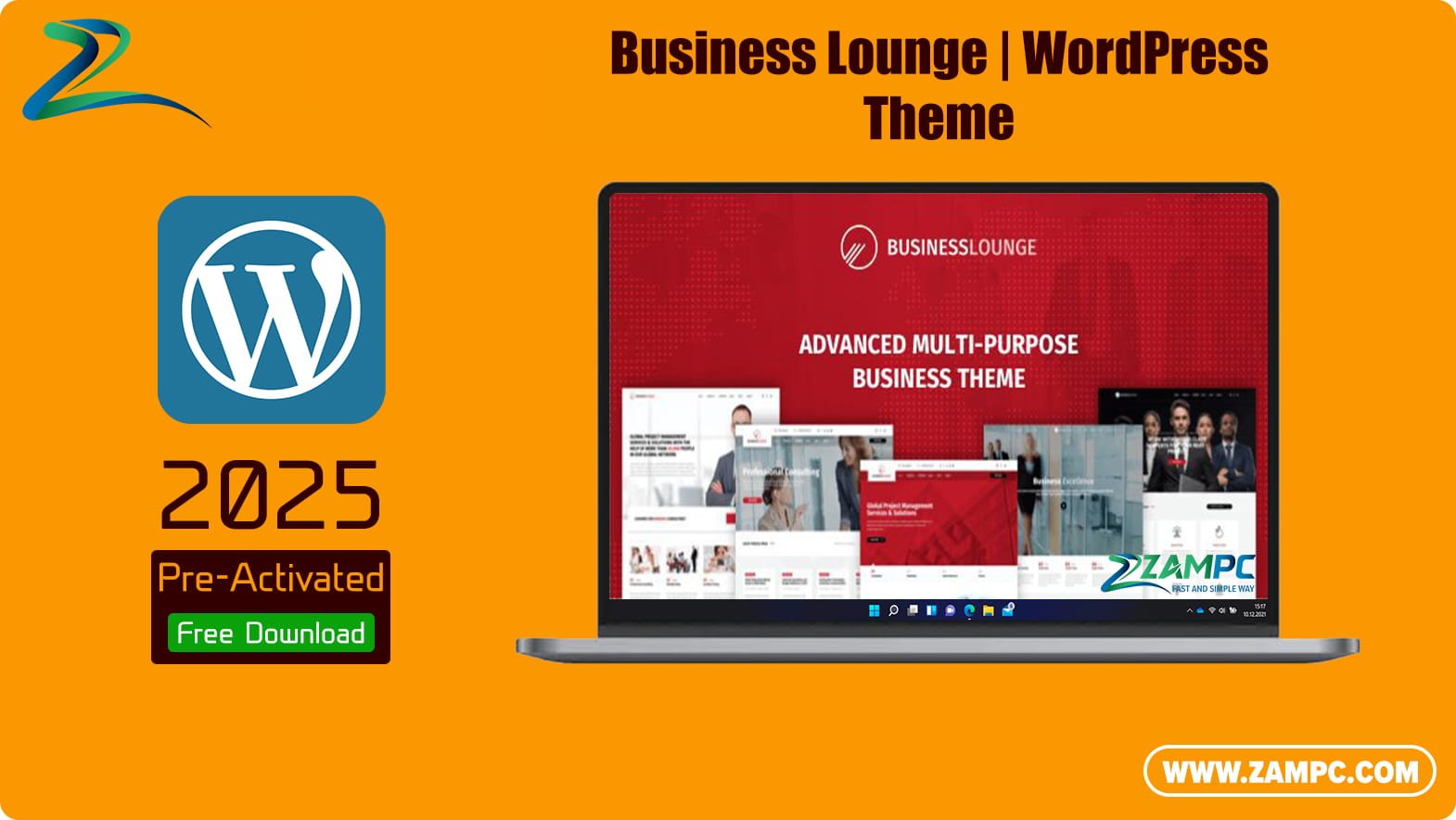 Business Lounge WordPress Theme ZamPC