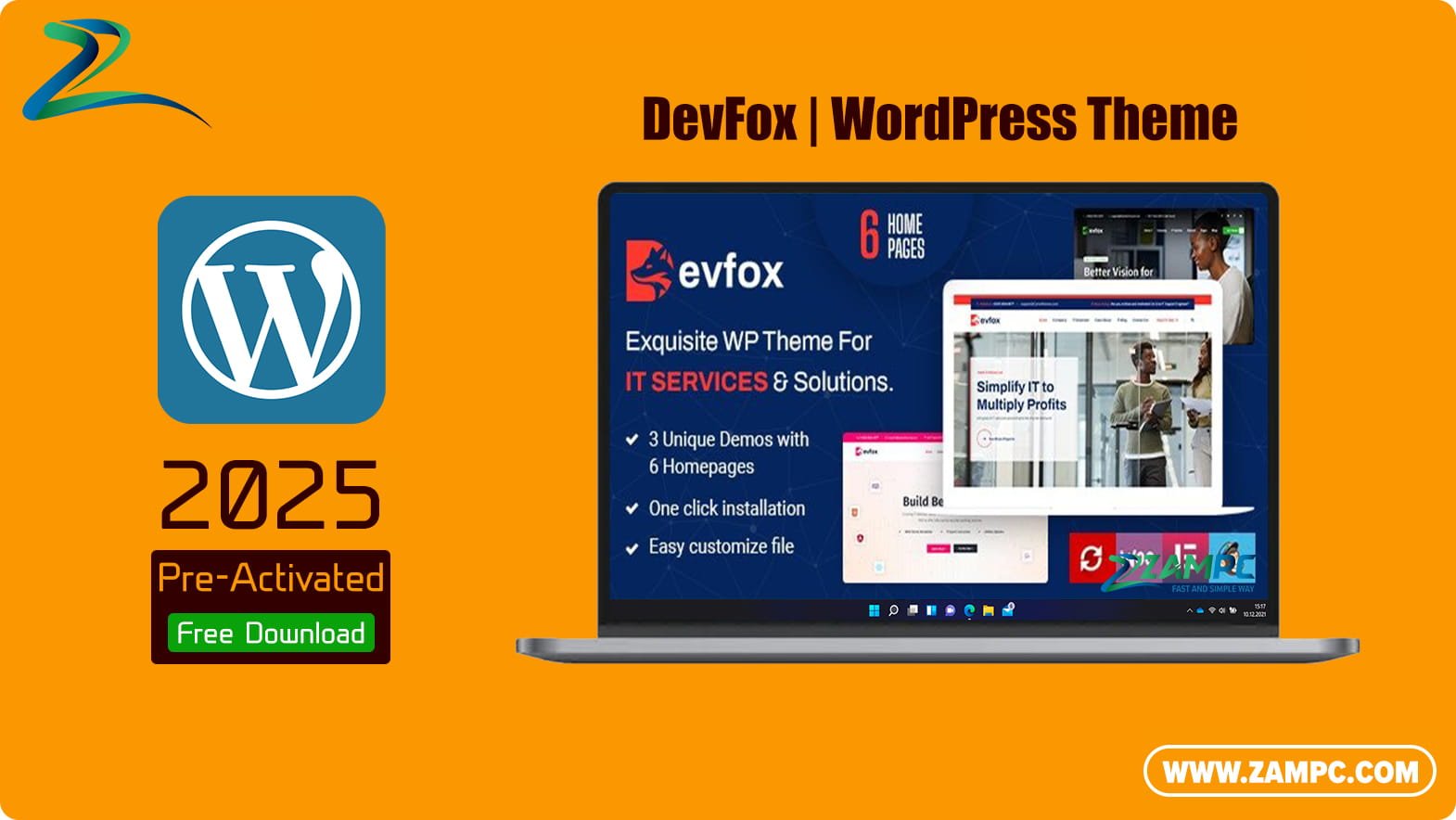 DevFox WordPress Theme ZamPC