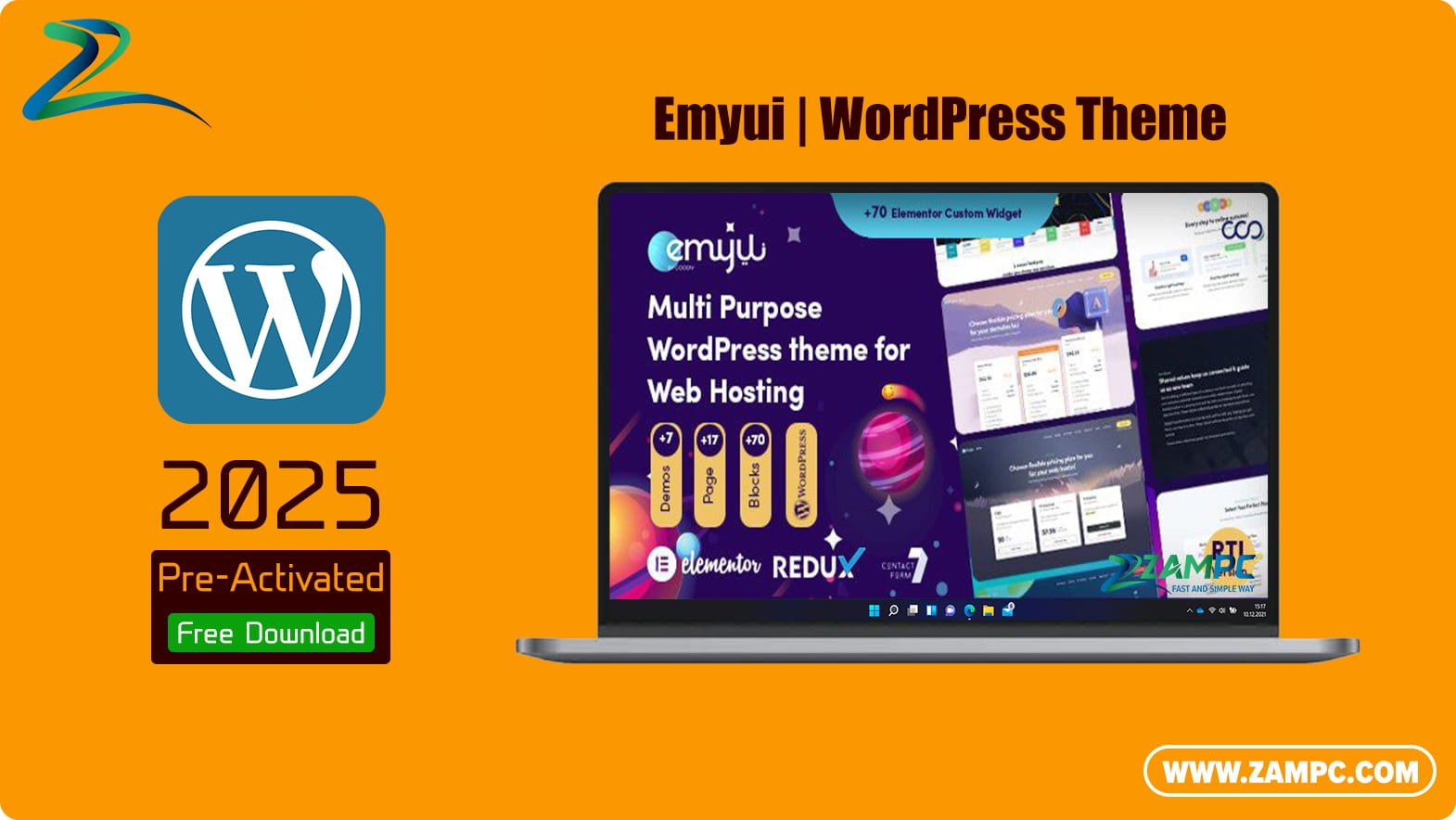 Emyui WordPress Theme ZamPC