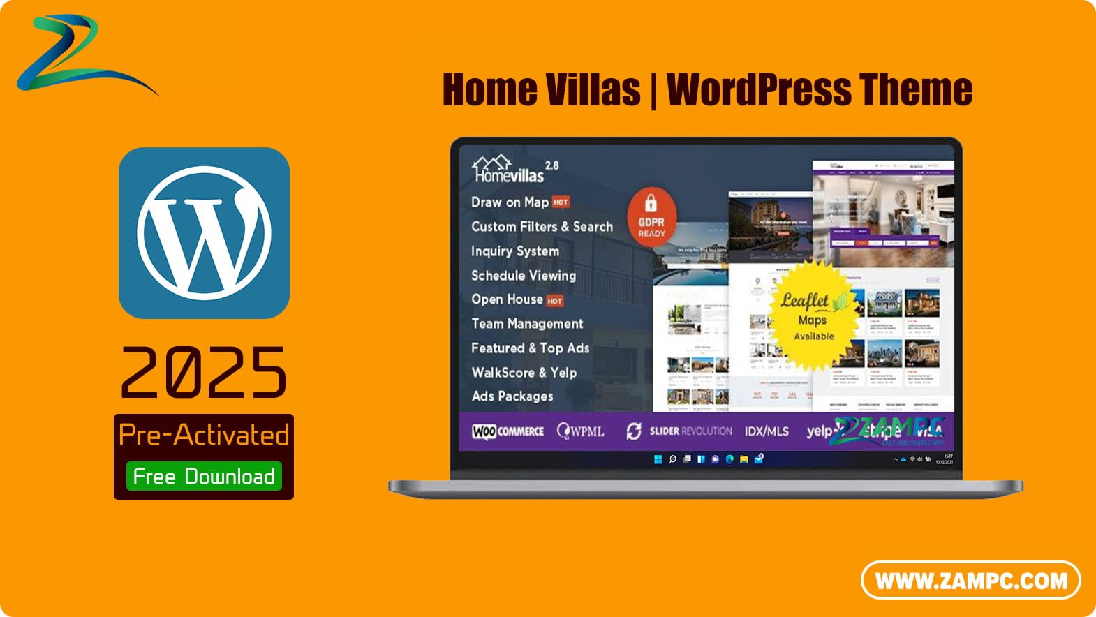 Home Villas WordPress Theme ZamPC