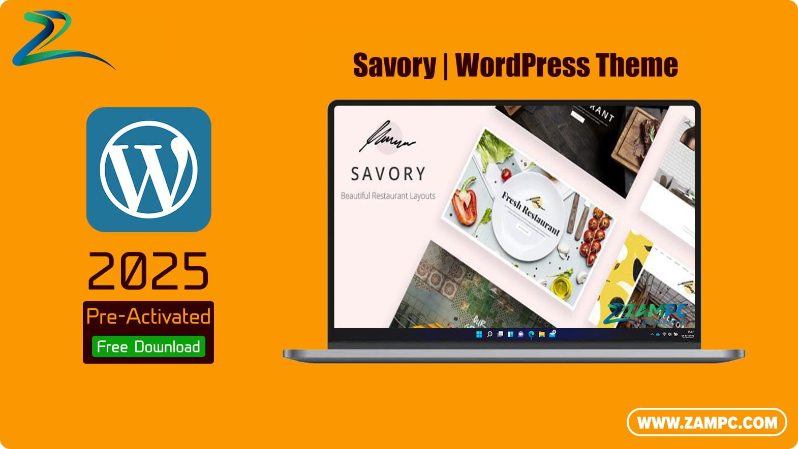 Savory WordPress Theme ZamPC