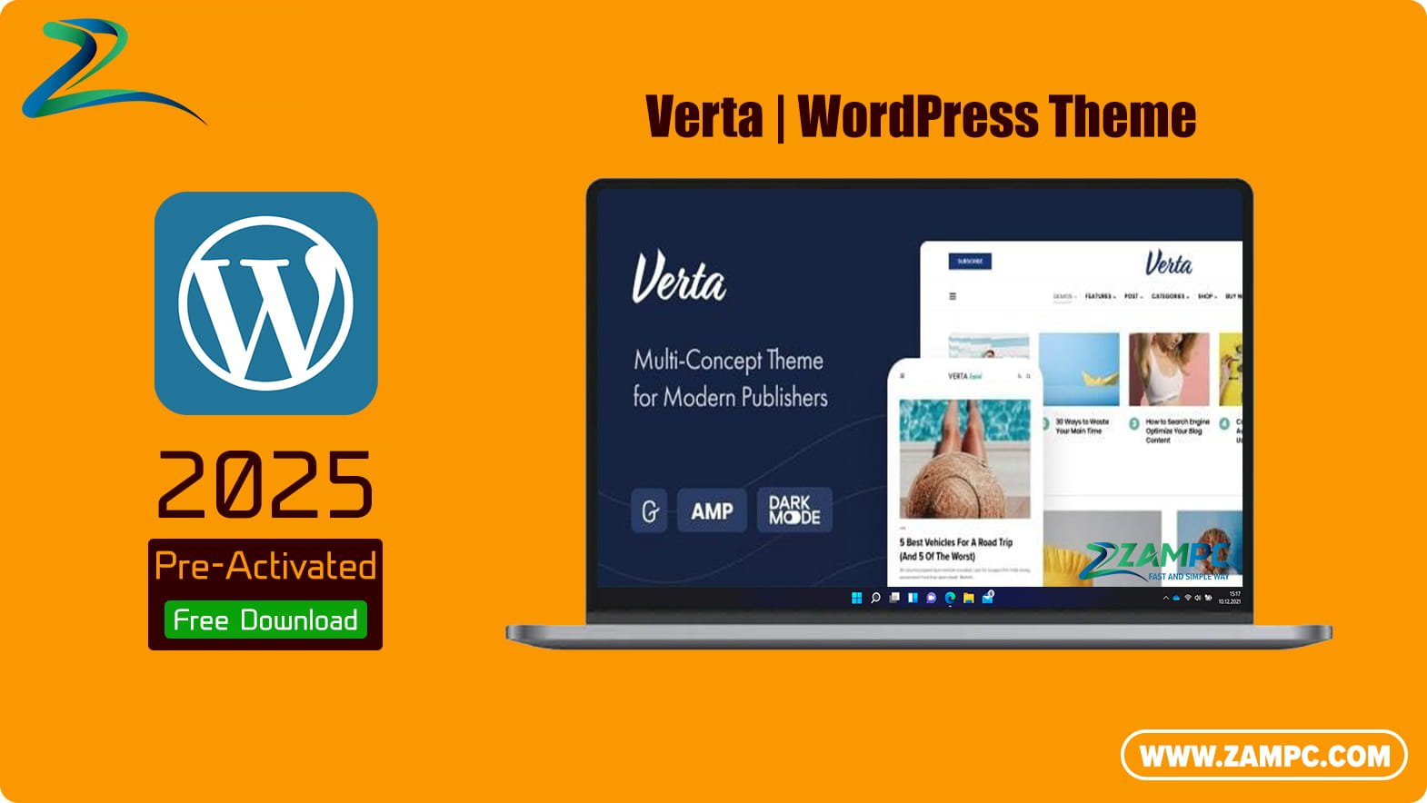 Verta WordPress Theme ZamPC