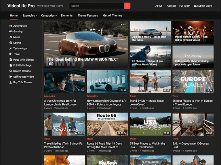 VideoLife Pro WordPress Theme