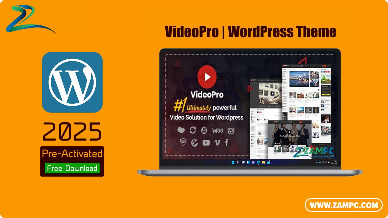 VideoPro WordPress Theme ZamPC