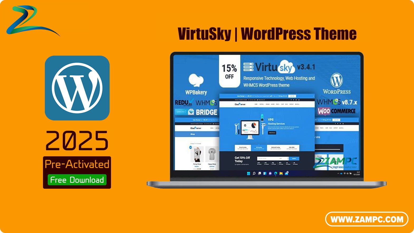 VirtuSky WordPress Theme ZamPC