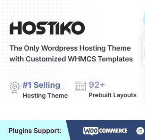 Hostiko WordPress WHMCS Hosting Theme