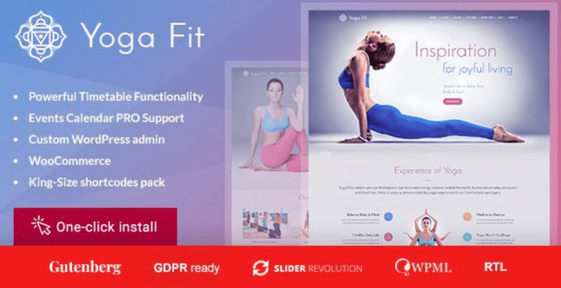 Yoga Fit Theme WordPress