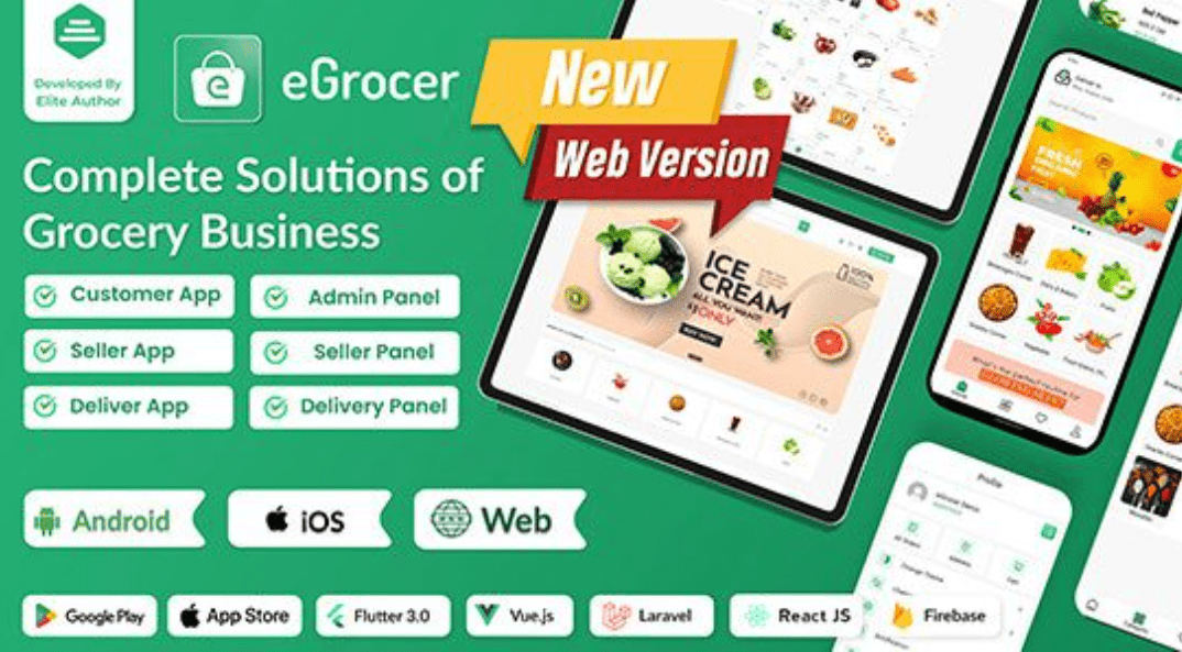 eGrocer Flutter Full App logo
