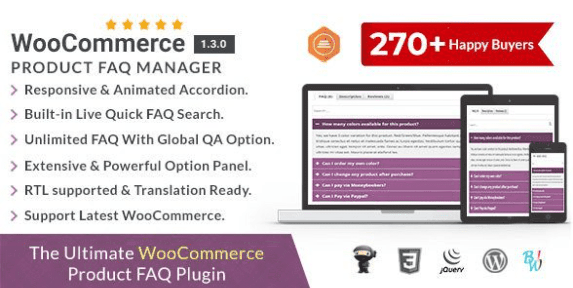 WooCommerce Product Faq Manager