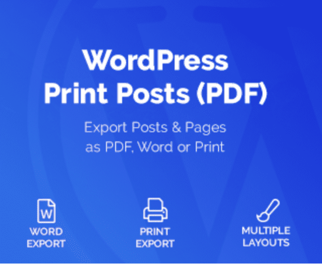 Print Posts & Pages (PDF)