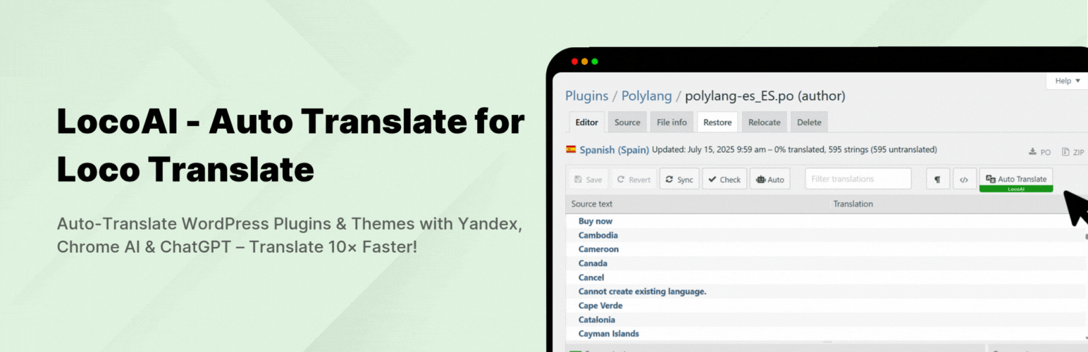 Automatic Translate Addon