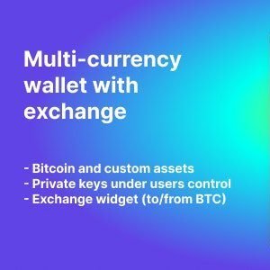 Bitcoin, Ethereum, ERC20 crypto wallets with exchange
