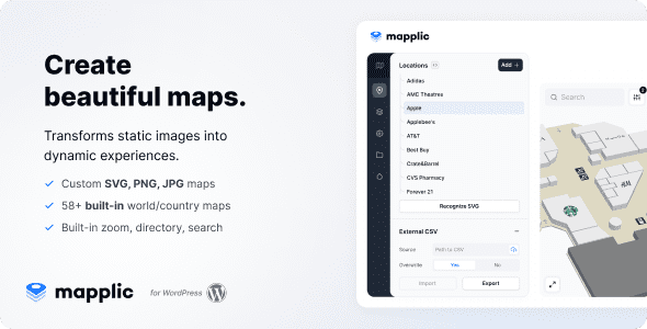 Mapplic - Custom Interactive Map WordPress Plugin