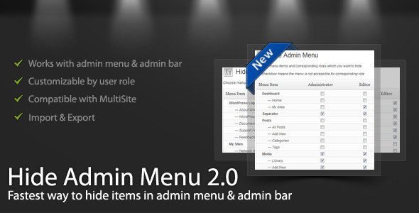 WordPress Hide Admin Menu Plugin
