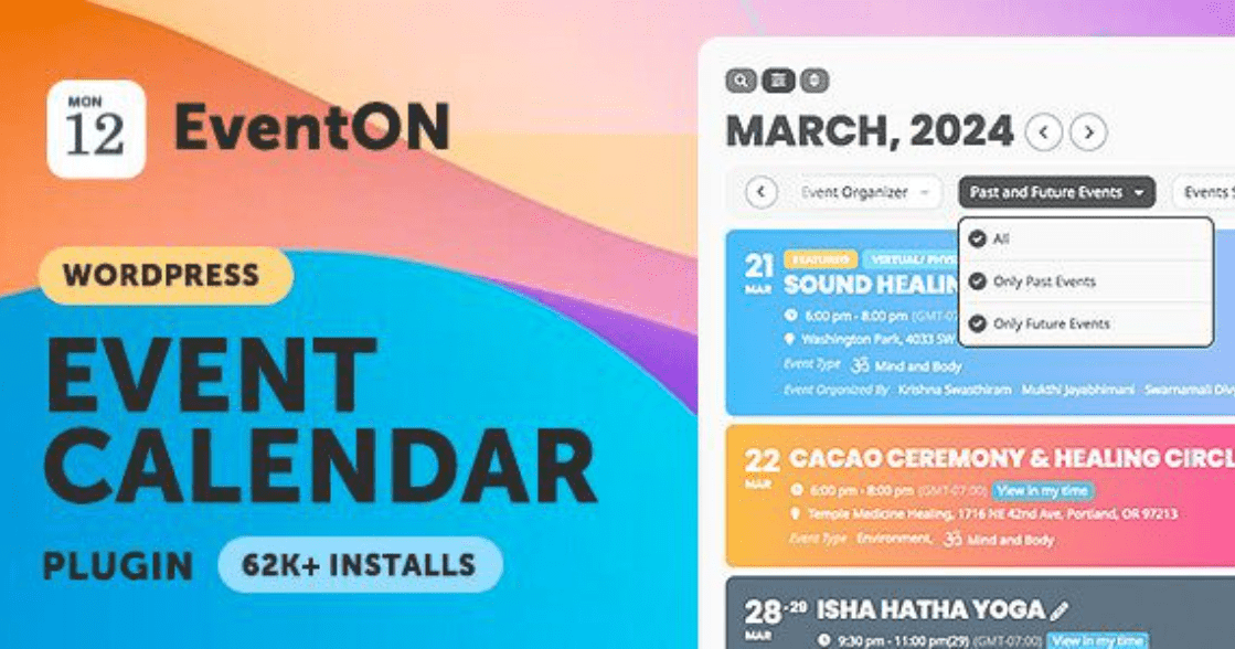 EventOn 4.9.12 + Addons – WordPress Virtual Event Calendar Plugin