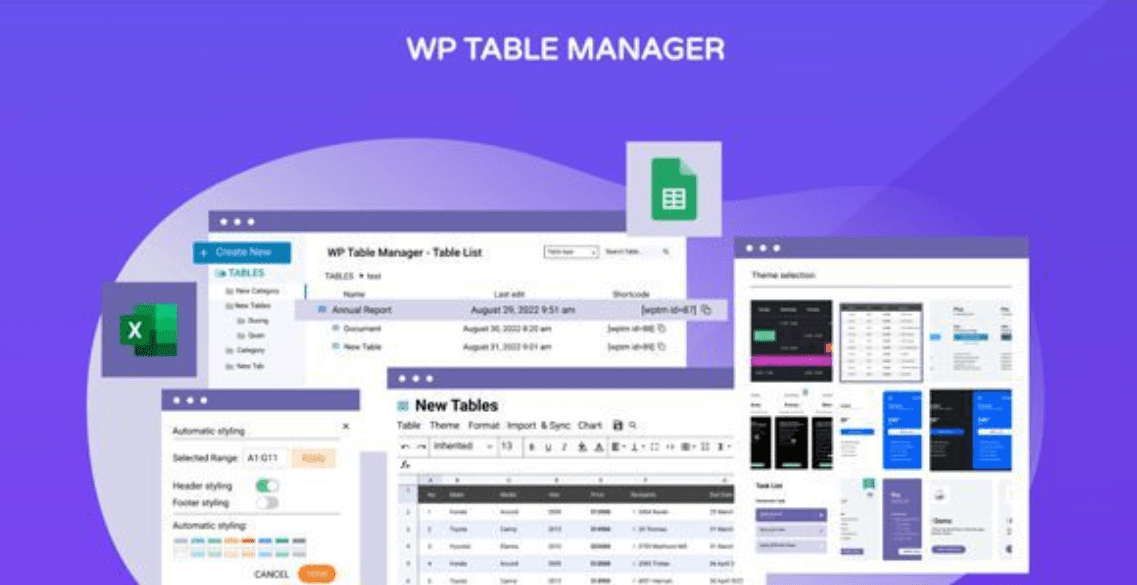 WP Table Manager v4.2.2 – WordPress Table Editor Plugin