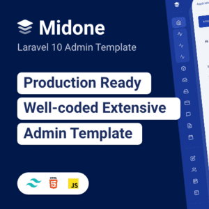 Midone – Tailwind 4 Laravel 11 Admin Dashboard Template