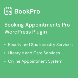 BookPro – Appointment Booking WordPress Plugin