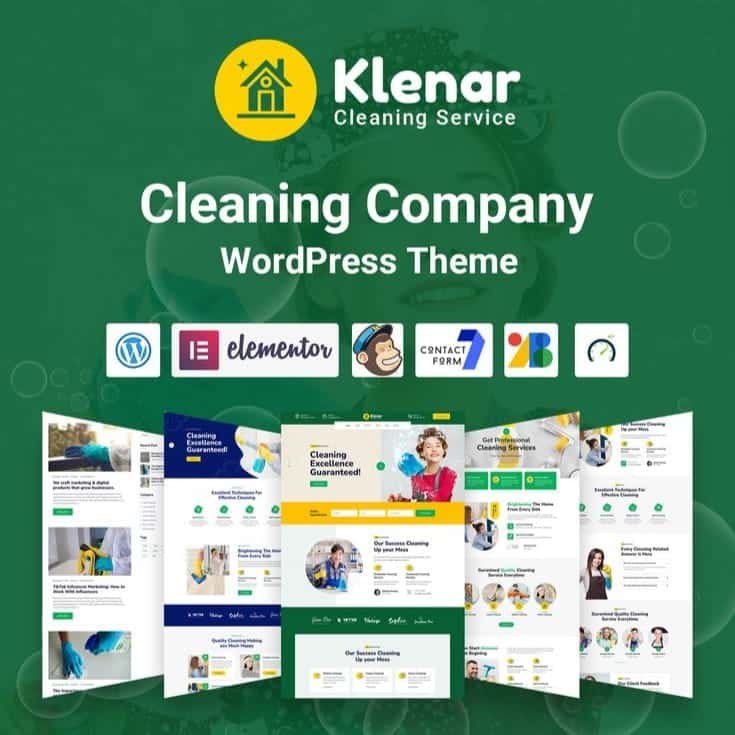 Klenar – Cleaning Services WordPress Theme + RTL