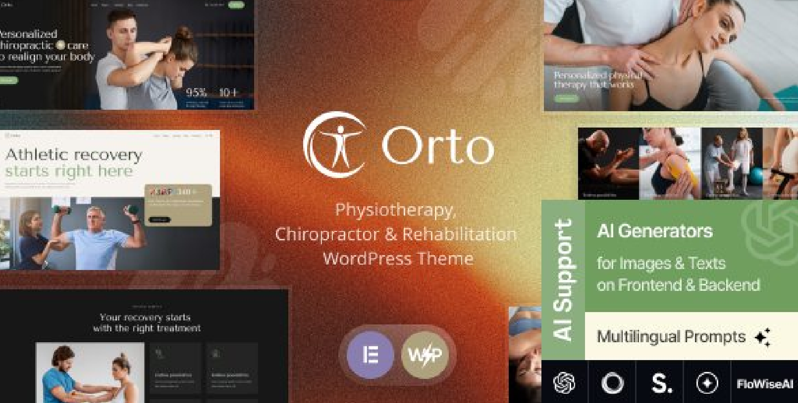 Orto – Physiotherapy, Chiropractor & Rehabilitation WordPress Theme