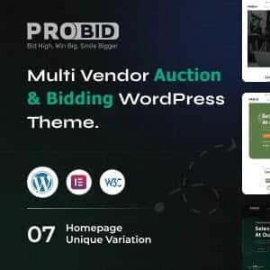 Probid – Multi Vendor Auctions WooCommerce WordPress Theme