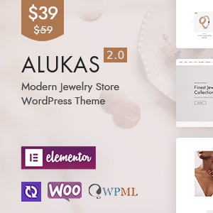 Alukas – Modern Jewelry Store WordPress Theme