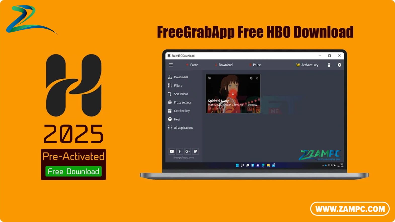 FreeGrabApp Free HBO Download ZamPC