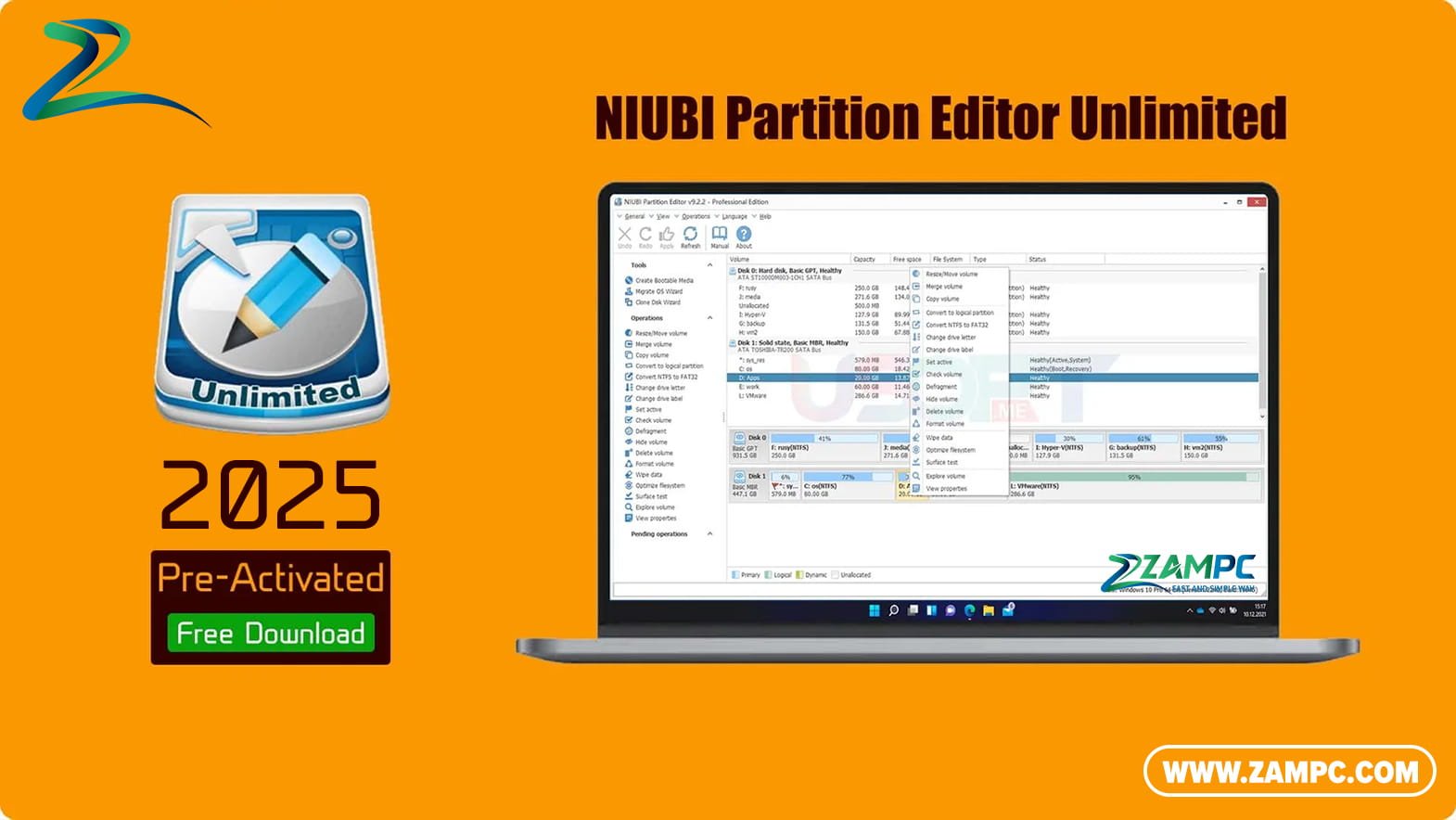 NIUBI Partition Editor Unlimited ZamPC