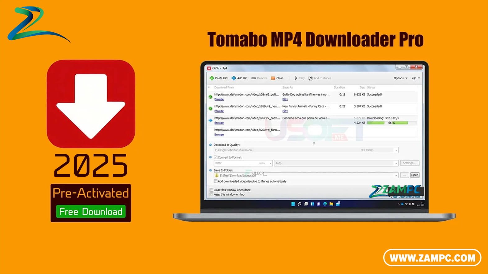 Tomabo MP4 Downloader Pro ZamPC
