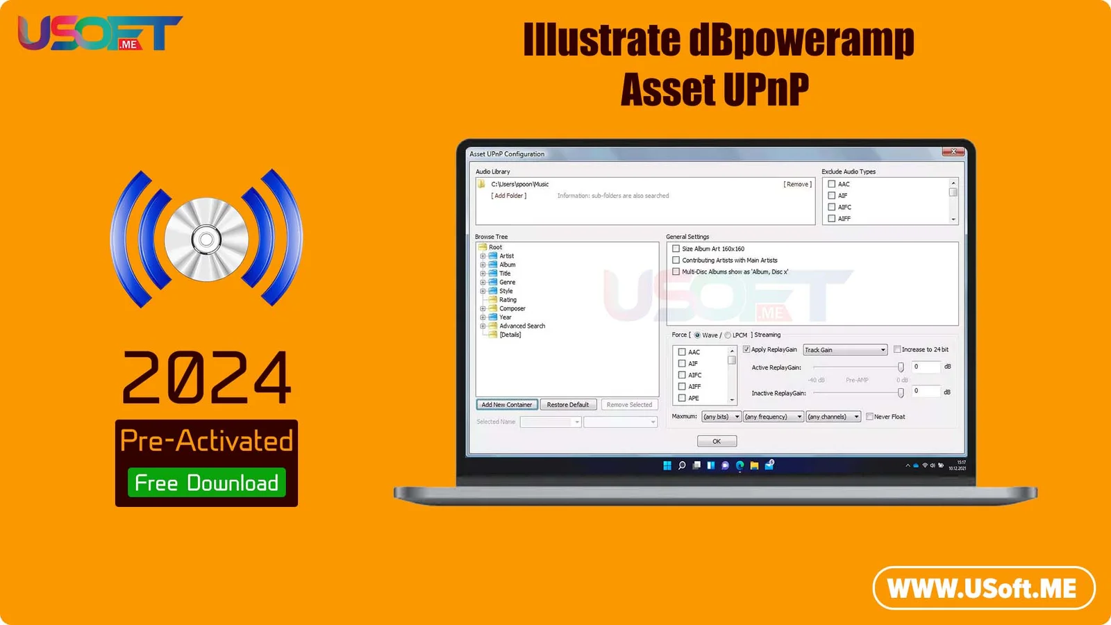 dBpoweramp Asset UPnP ZamPC