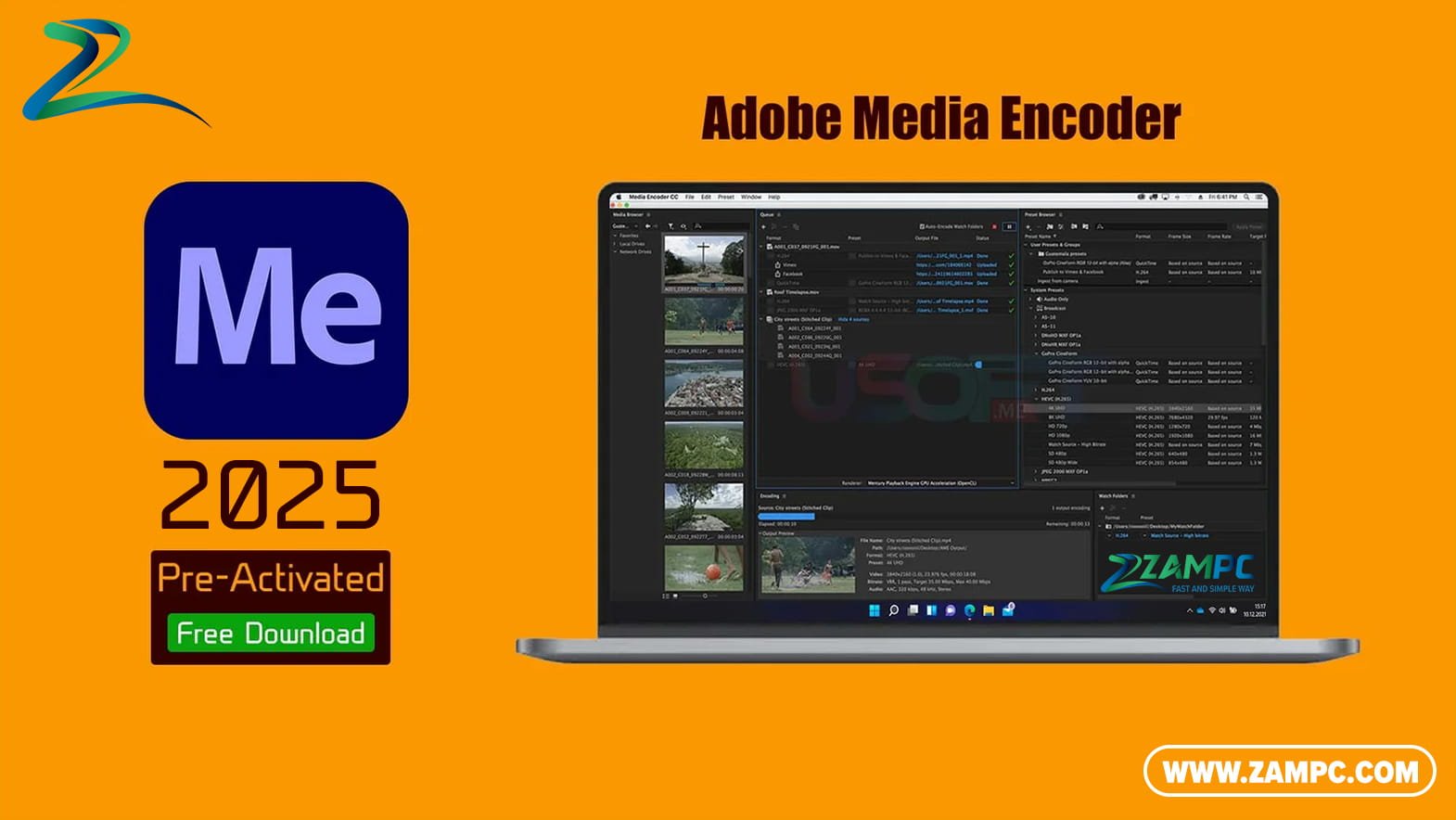 Adobe Media Encoder ZamPC