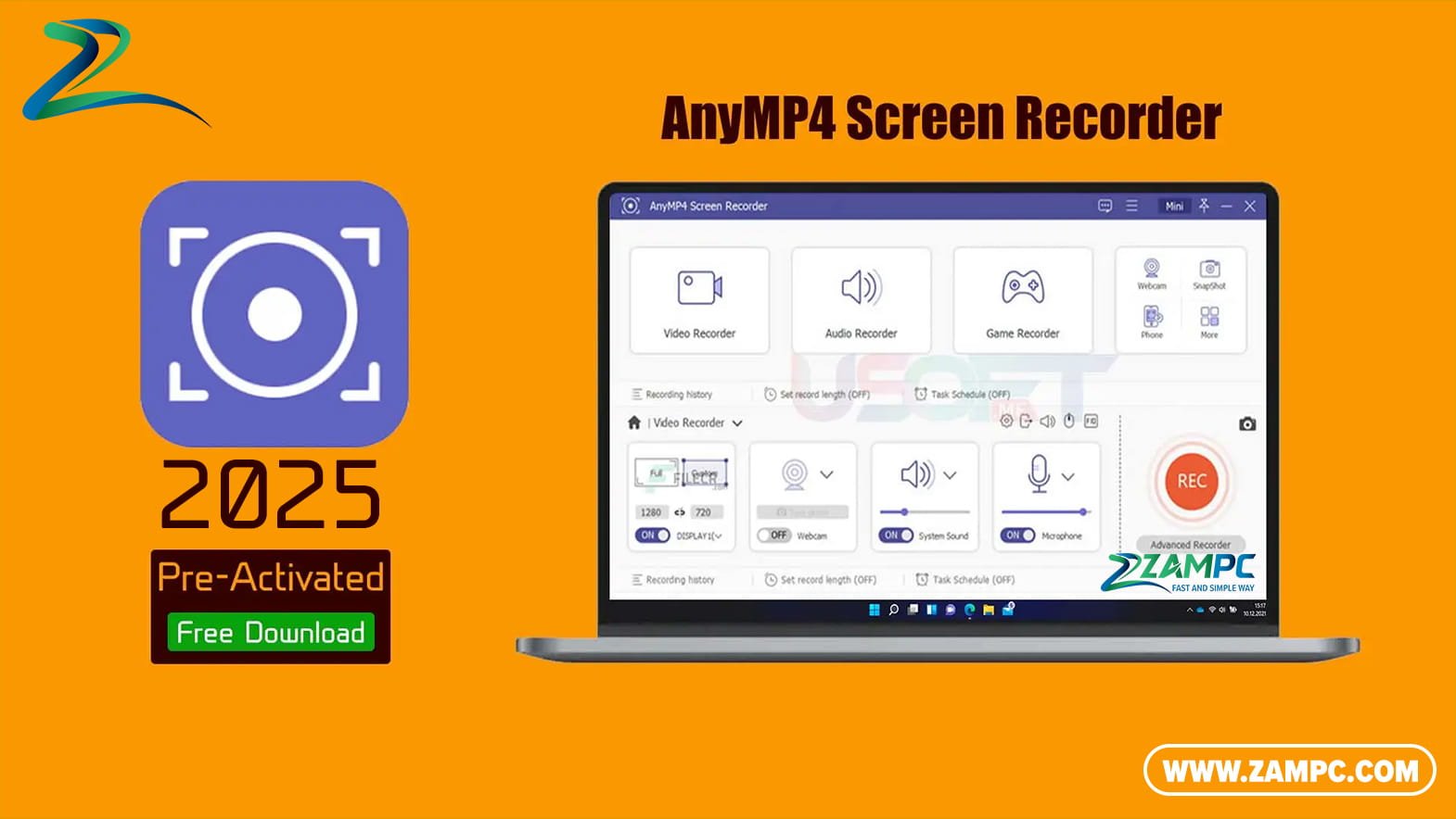 AnyMP4 Screen Recorder ZamPC