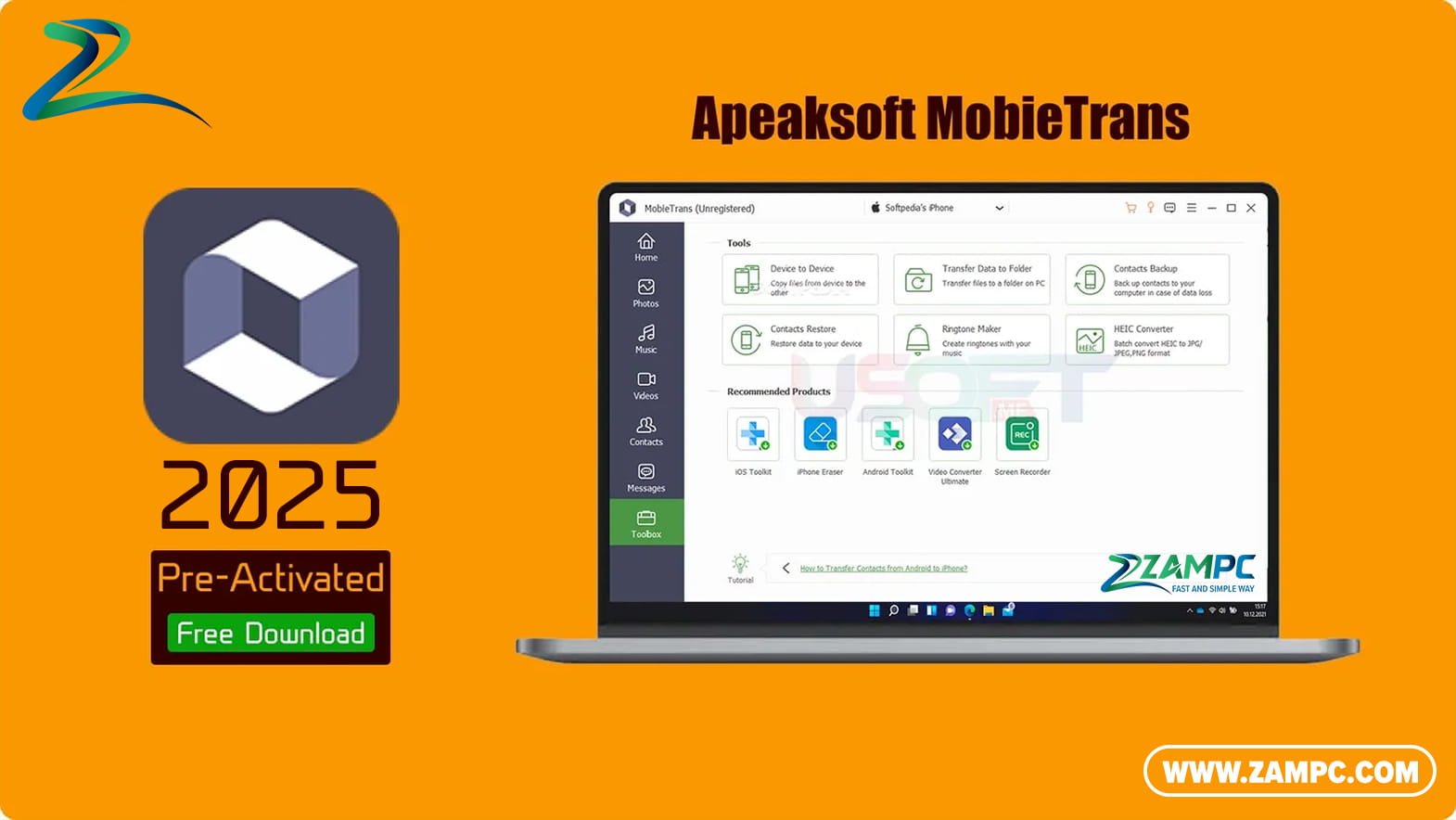 Apeaksoft MobieTrans ZamPC