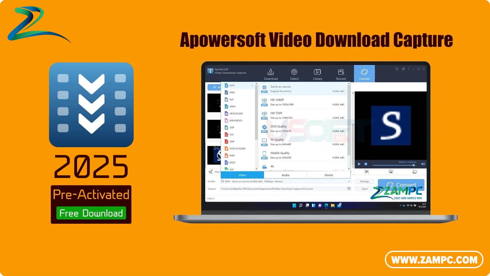 Apowersoft Video Download Capture ZamPC
