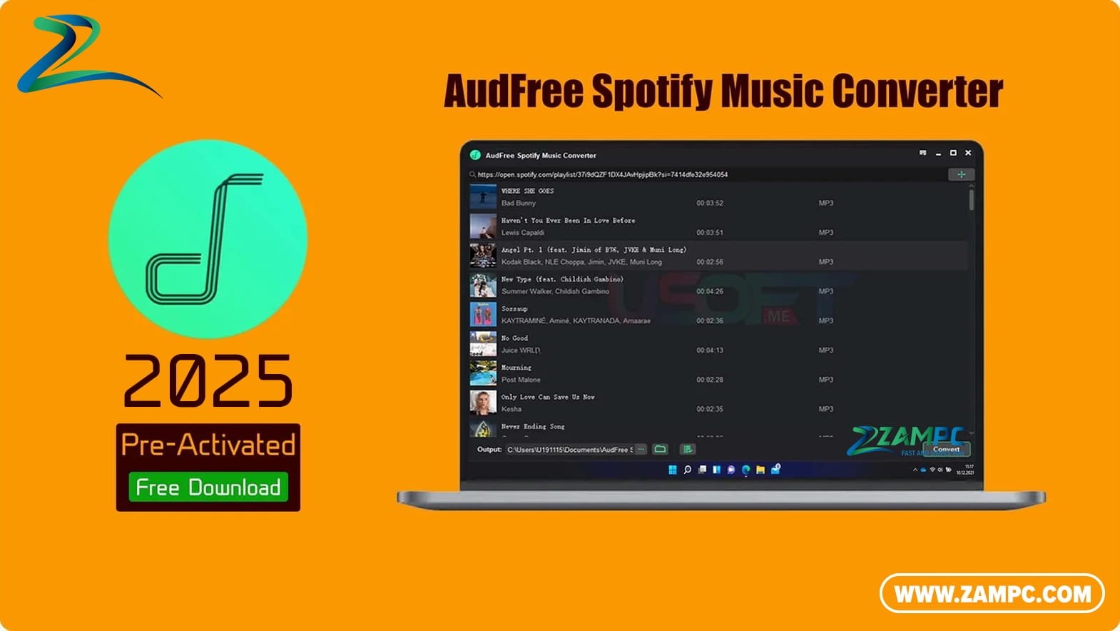 AudFree Spotify Music Converter ZamPC