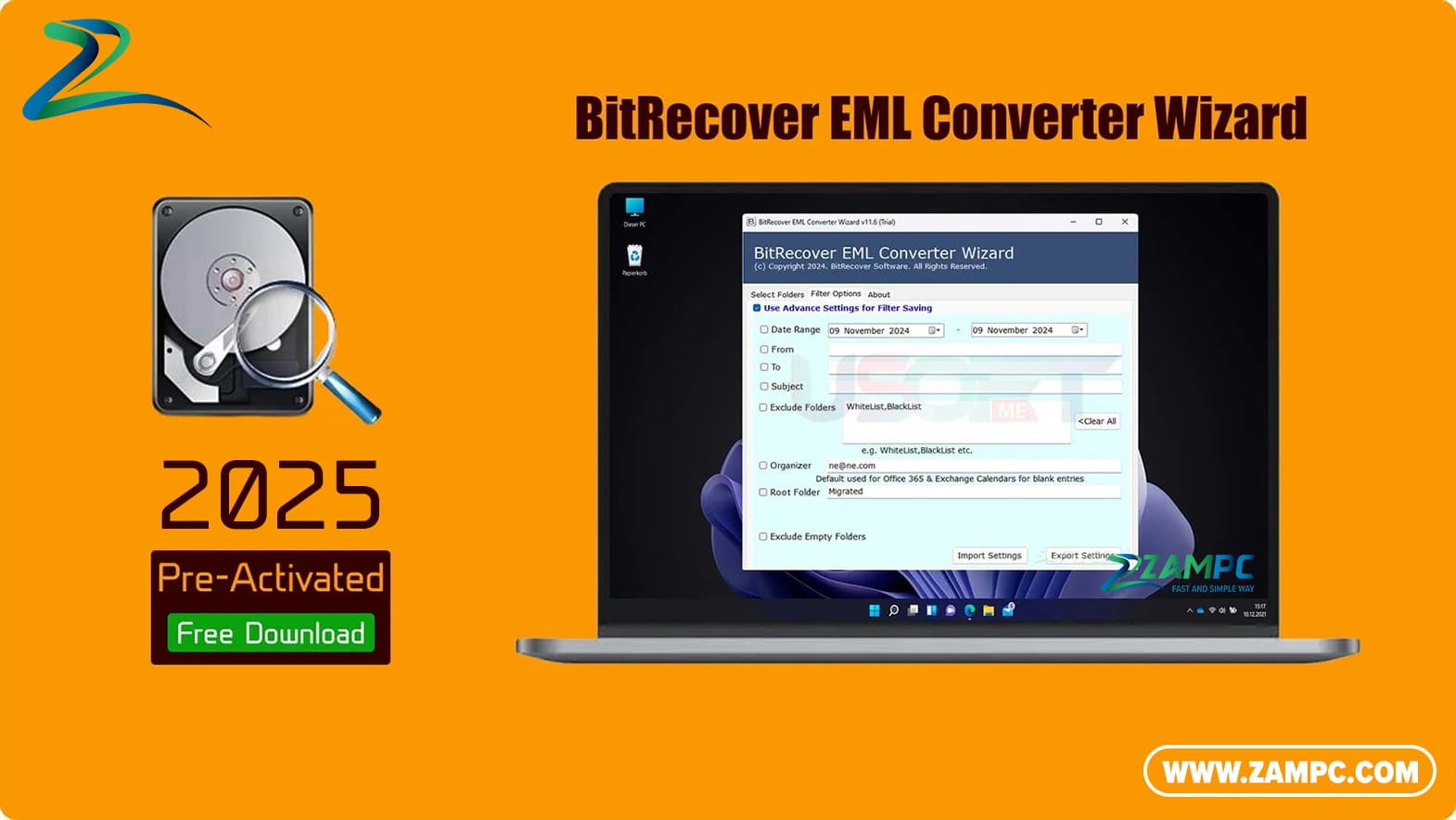 BitRecover EML Converter Wizard ZamPC