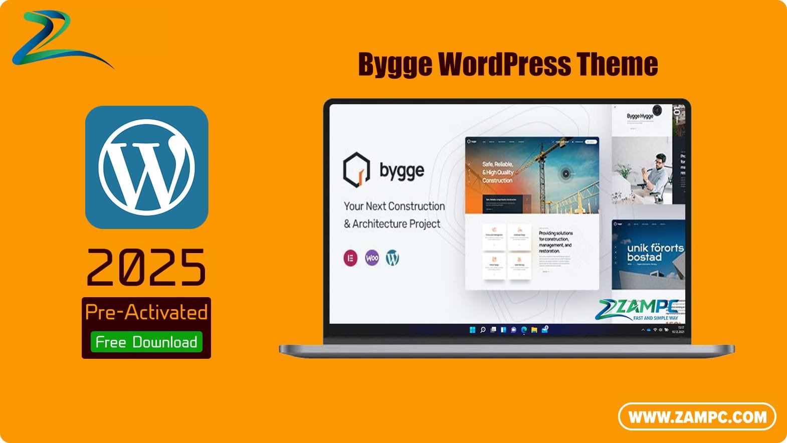 Bygge WordPress Theme ZamPC