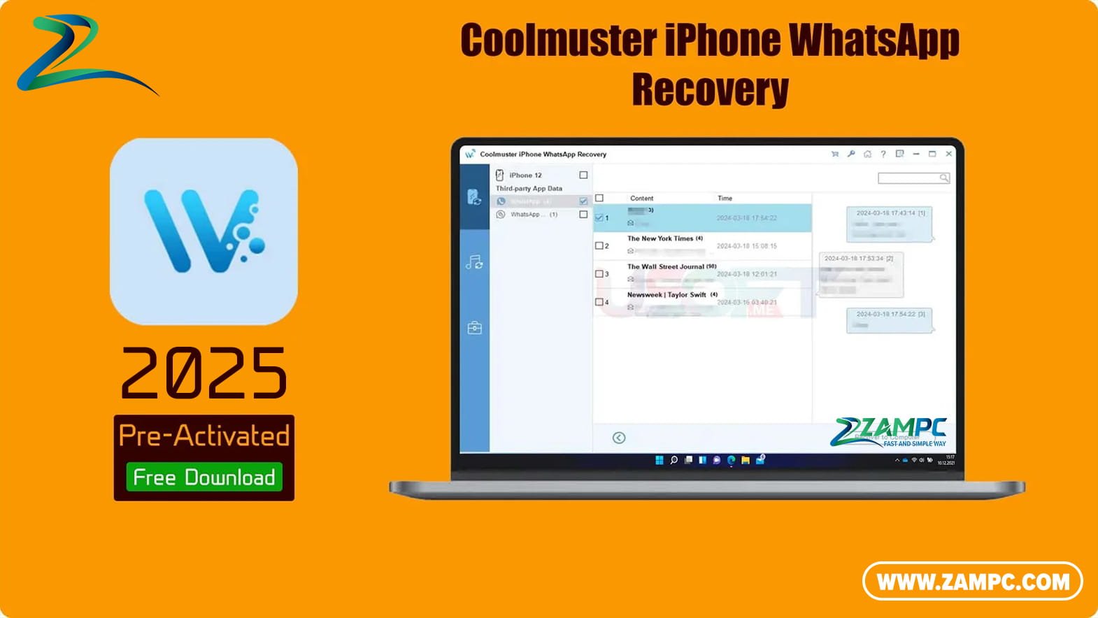 Coolmuster iPhone WhatsApp Recovery ZamPC