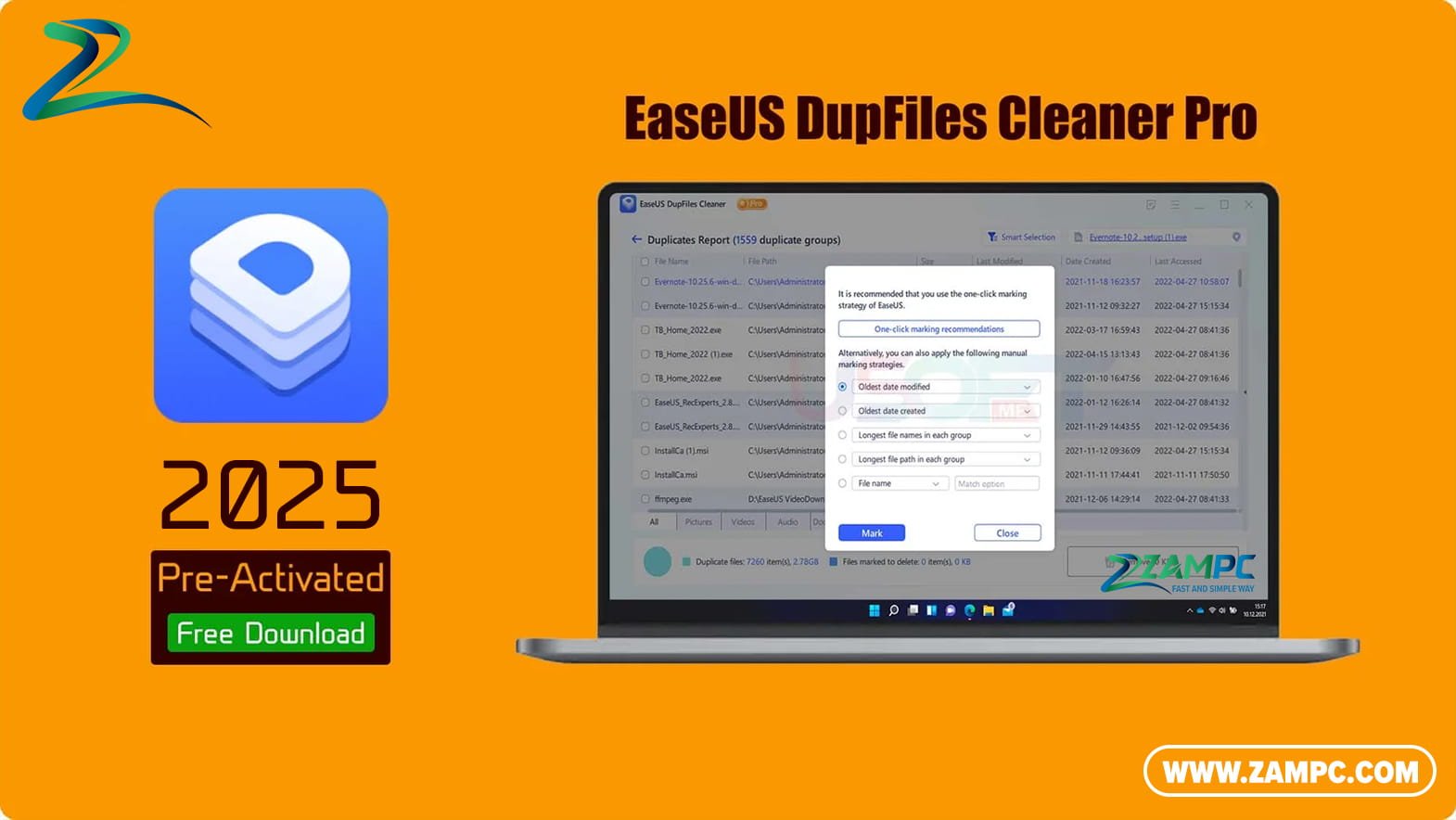 EaseUS DupFiles Cleaner Pro ZamPC