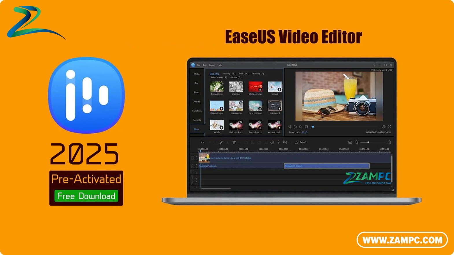 EaseUS Video Editor ZamPC