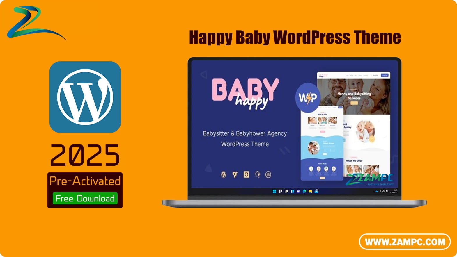 Happy Baby WordPress Theme ZamPC