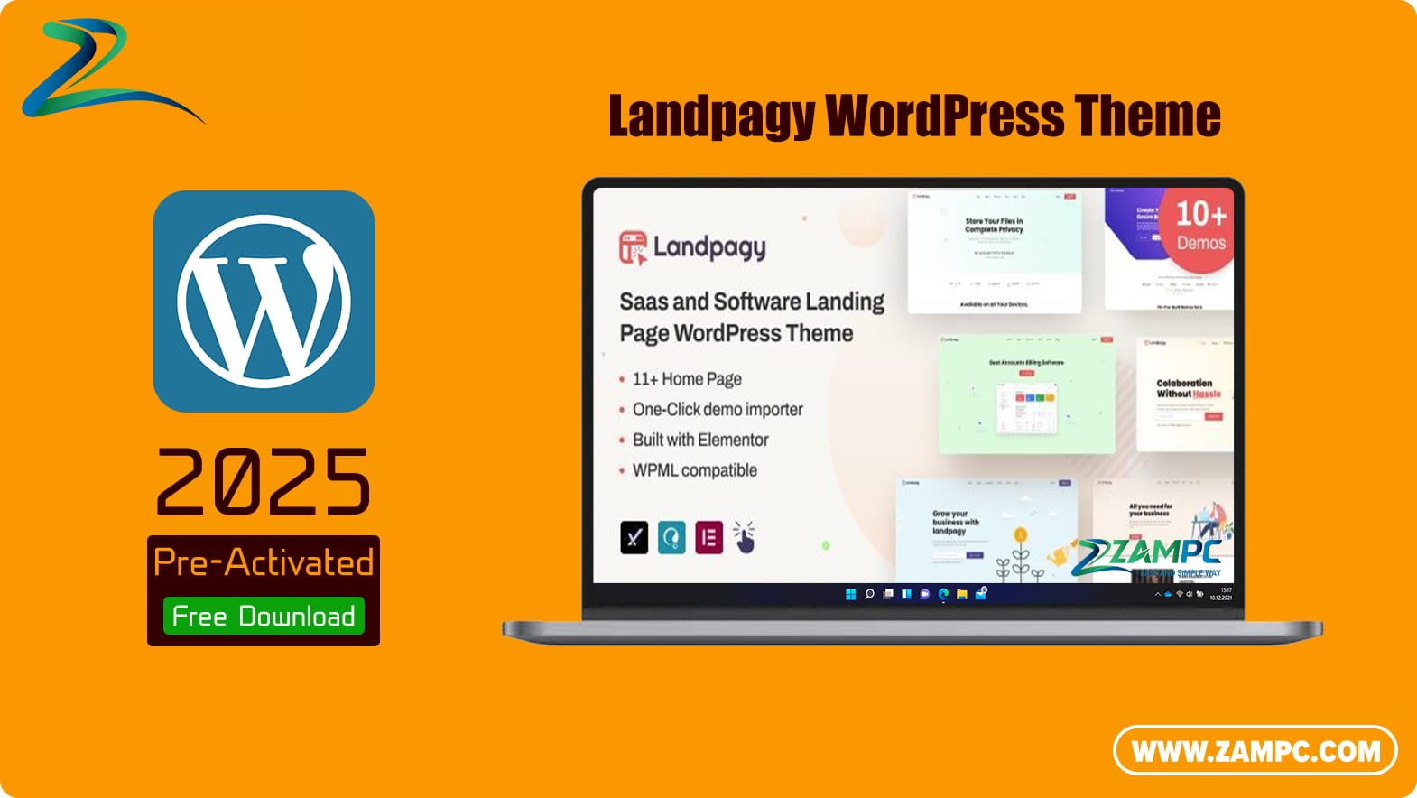 Landpagy WordPress Theme ZamPC