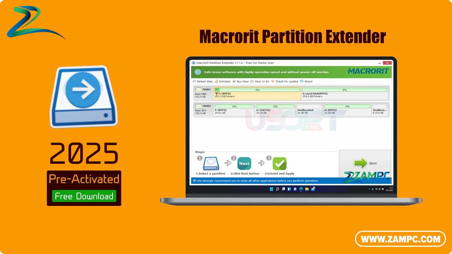 Macrorit Partition Extender ZamPC
