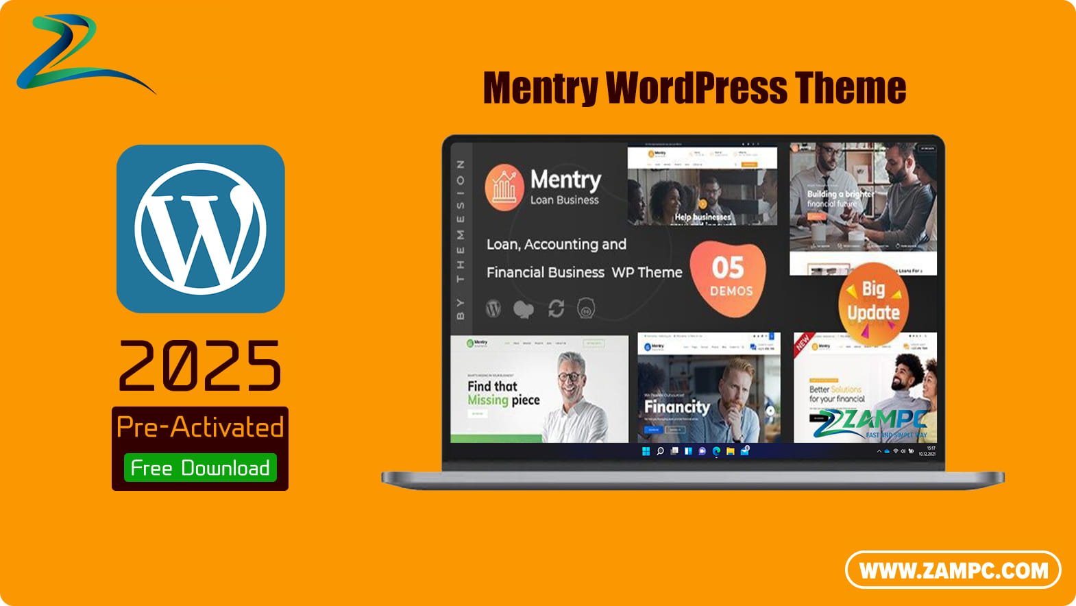 Mentry WordPress Theme ZamPC
