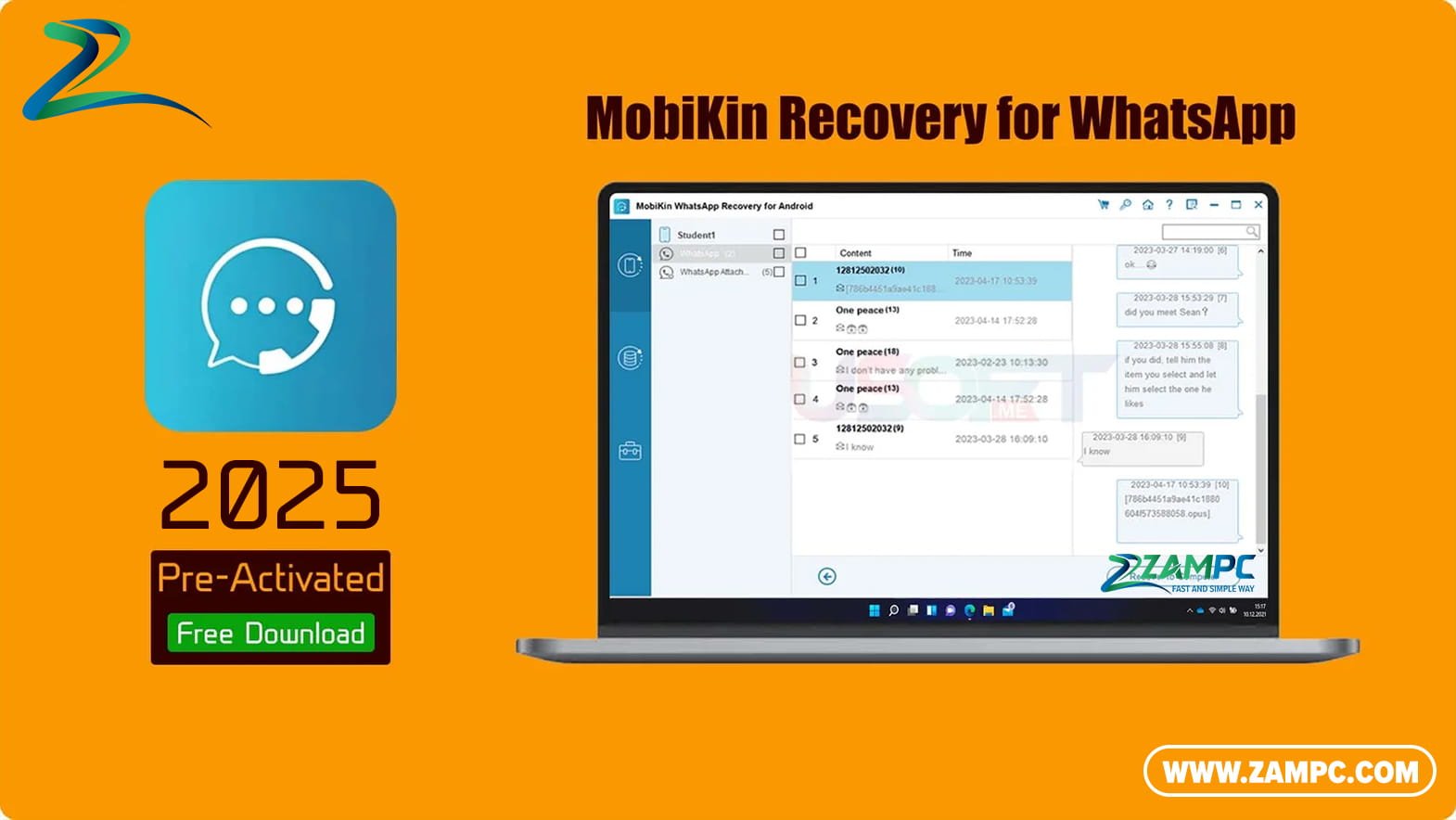 MobiKin Recovery for WhatsApp ZamPC
