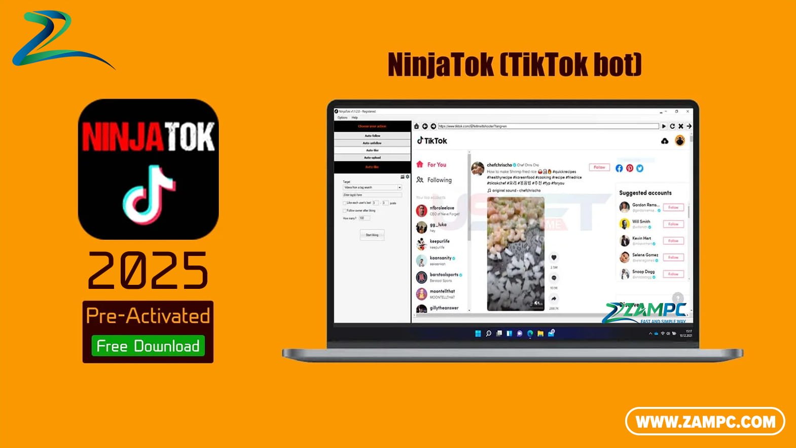 NinjaTok (TikTok bot) ZamPC