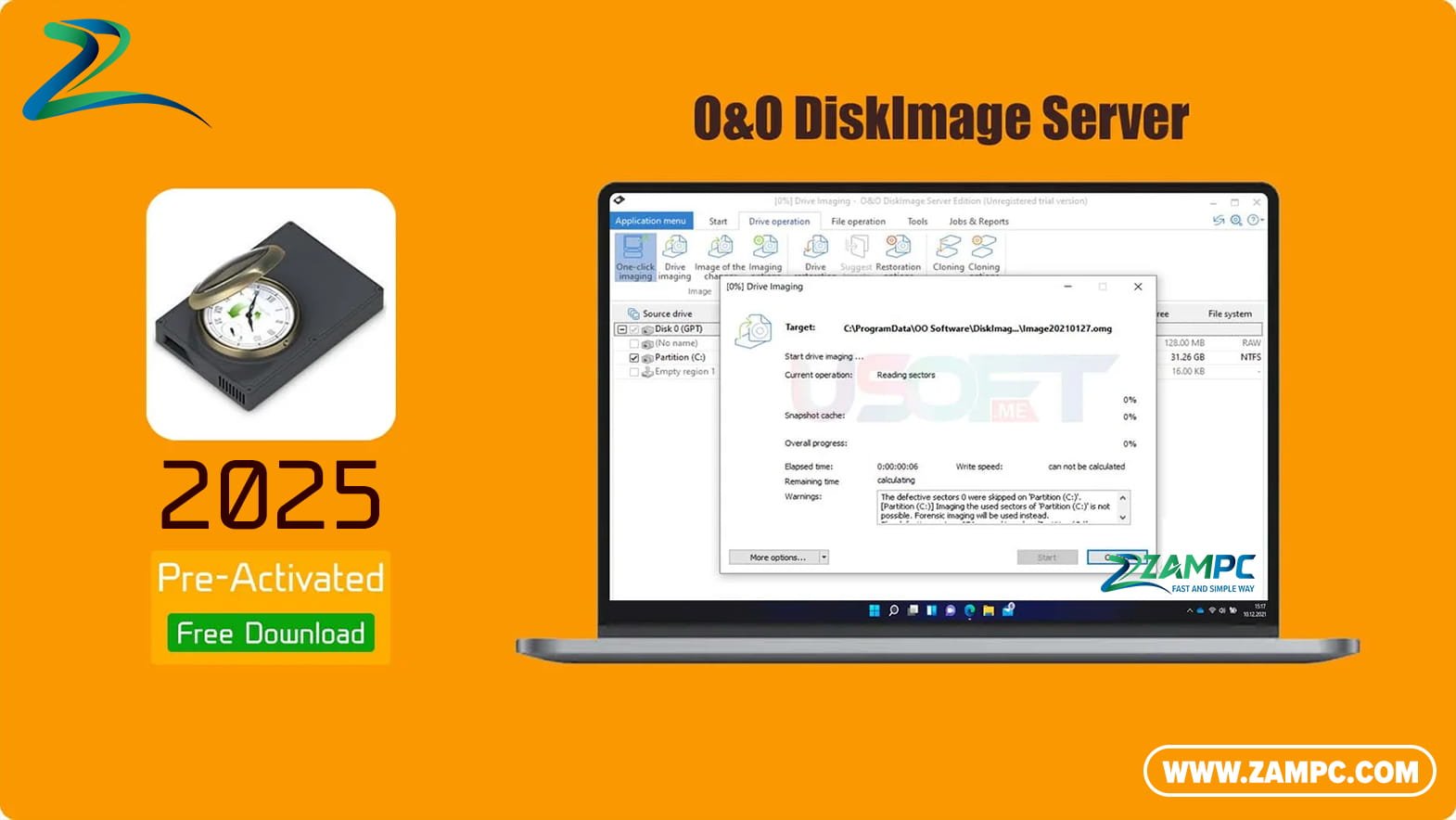 O&O DiskImage Server ZamPC